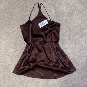 12th tribe Yvonne satin mini dress. Size small. NWT